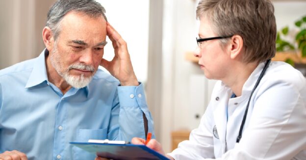 Doctor and patient discussing major depression